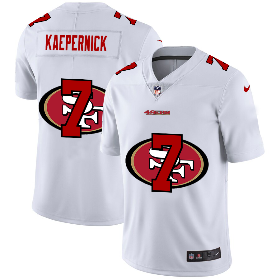 2020 New Men San Francisco 49ers #7 Kaepernick White  Limited NFL Nike jerseys->oakland raiders->NFL Jersey